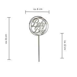 Caketopper - Baby Boy i cirkel
