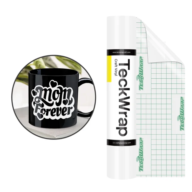 Teckwrap Glossy Craft Vinyl (001G Series) - Coconut White