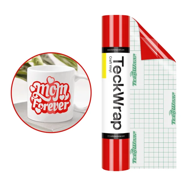 Teckwrap Glossy Craft Vinyl (001G Series) - Pure Red