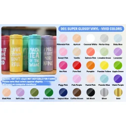 Teckwrap Glossy Craft Vinyl (001G Series) - Ink Black