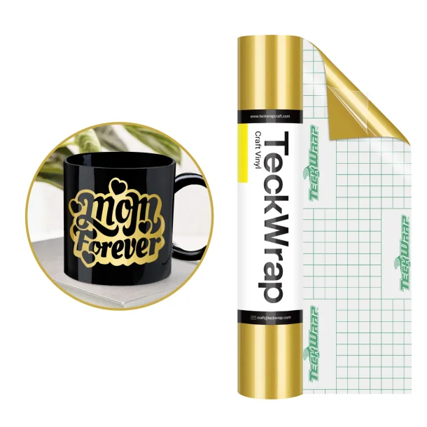 Teckwrap Glossy Craft Vinyl (001G Series) - Gold