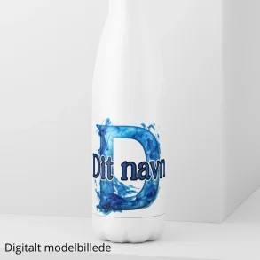 Drikkeflaske med navn - Blue Smoke