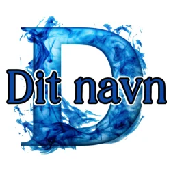 Drikkeflaske med navn - Blue Smoke
