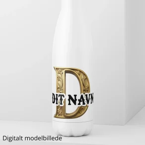 Drikkeflaske med navn - Golden