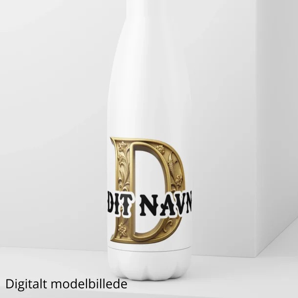 Drikkeflaske med navn - Golden