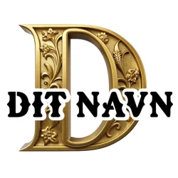 Drikkeflaske med navn - Golden