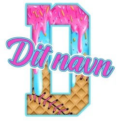 Drikkeflaske med navn - Ice Cream Drip