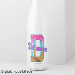Drikkeflaske med navn - Ice Cream Drip