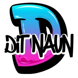 Drikkeflaske med navn - Sideways Blue-Pink
