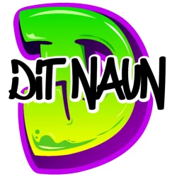Drikkeflaske med navn - Sideways Green- Purple