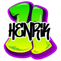 Drikkeflaske med navn - Sideways Green- Purple