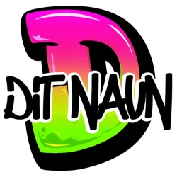 Drikkeflaske med navn - Sideways Pink-Green