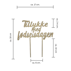 Caketopper - F�dselsdag