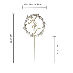 Caketopper - Forbogstaver i krans