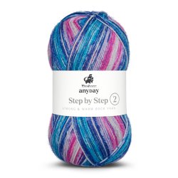 Anyday Step by Step 2 - Pink/Navy/tyrkis (004)