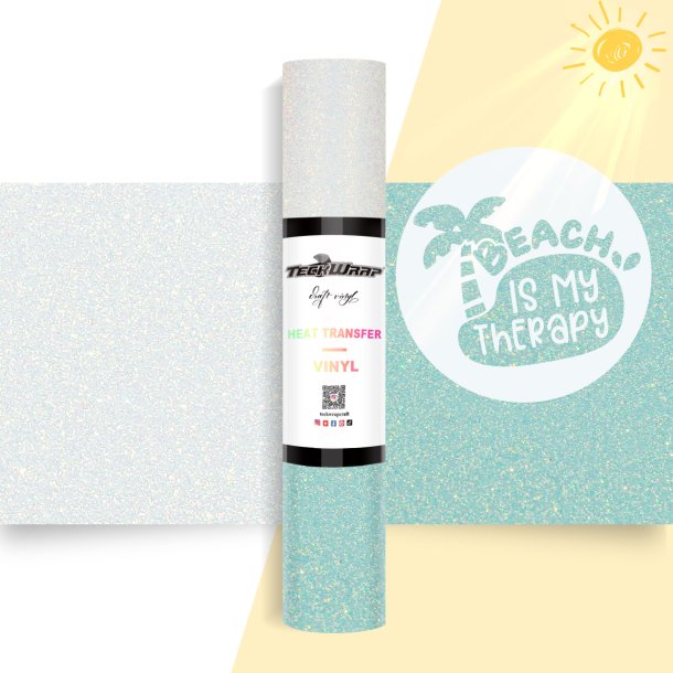 Glitter UV Color Changing Heat Transfer Vinyl - Blue