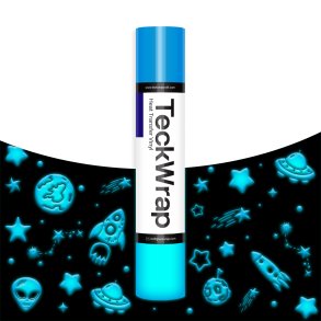 Glow In the Dark Puff Heat Transfer Vinyl - Blue