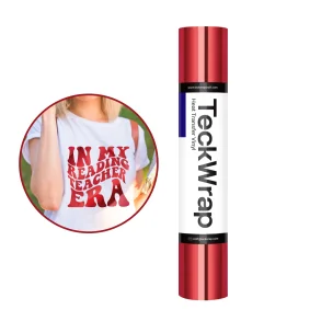 Teckwrap Metallic Chrome Heat Transfer Vinyl - Flame Red