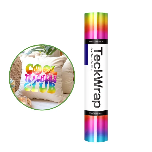 Teckwrap Metallic Chrome Heat Transfer Vinyl - Rainbow Stripe