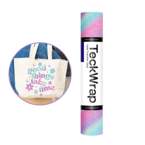 Teckwrap Ombr� Glitter Heat Transfer Vinyl - Diagonal Candy