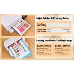 Teckwrap Inkjet Printable Sticker Paper - Beginner Pack (30 ark)