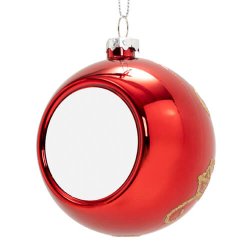 Julekugle med guldblomst